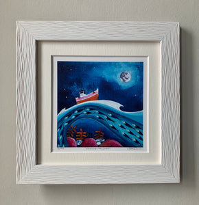 Riding the Swell - Framed Print