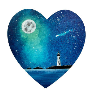 Lighthouse - Mini Heart Print