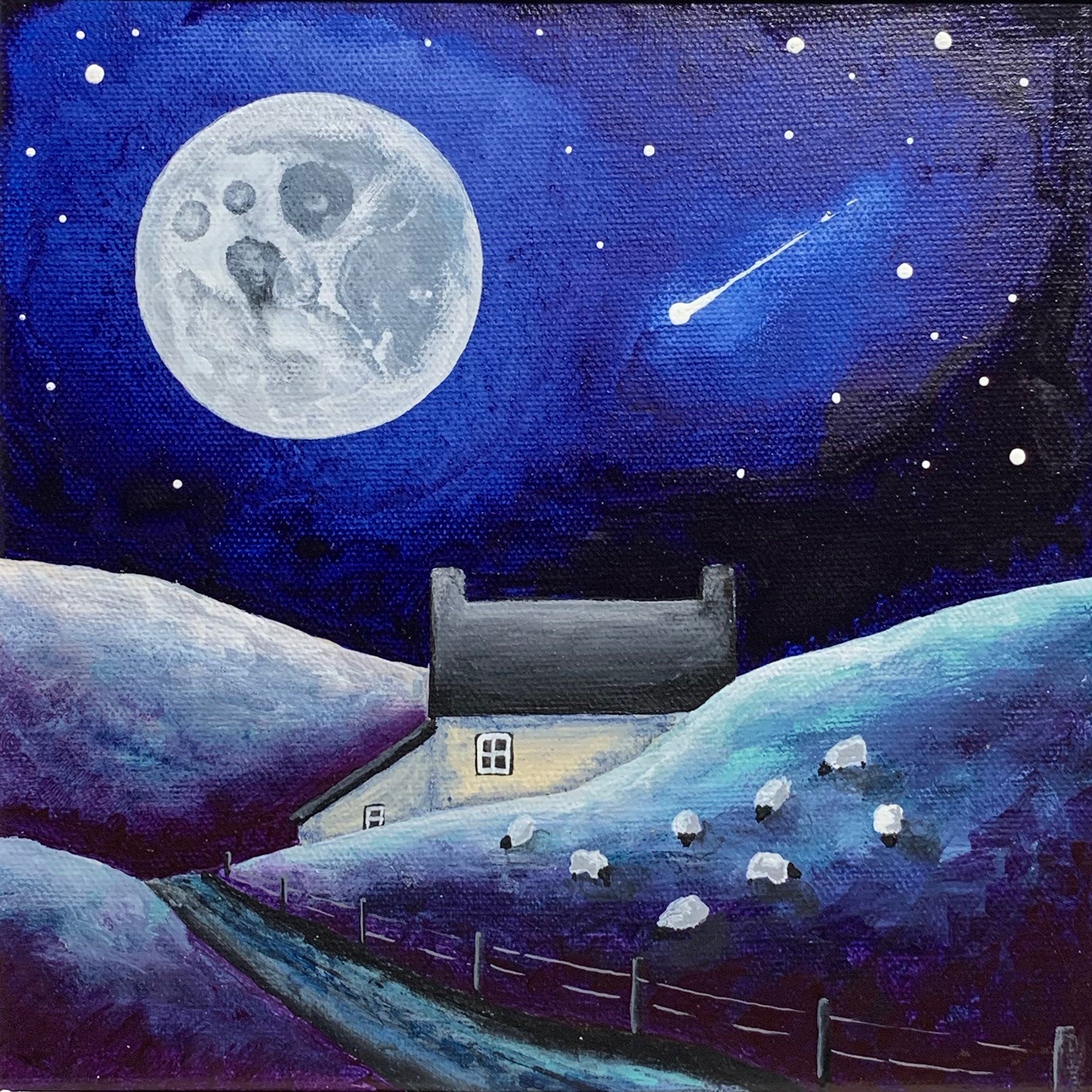Grazing Under the Moonlight - Limited Edition Print