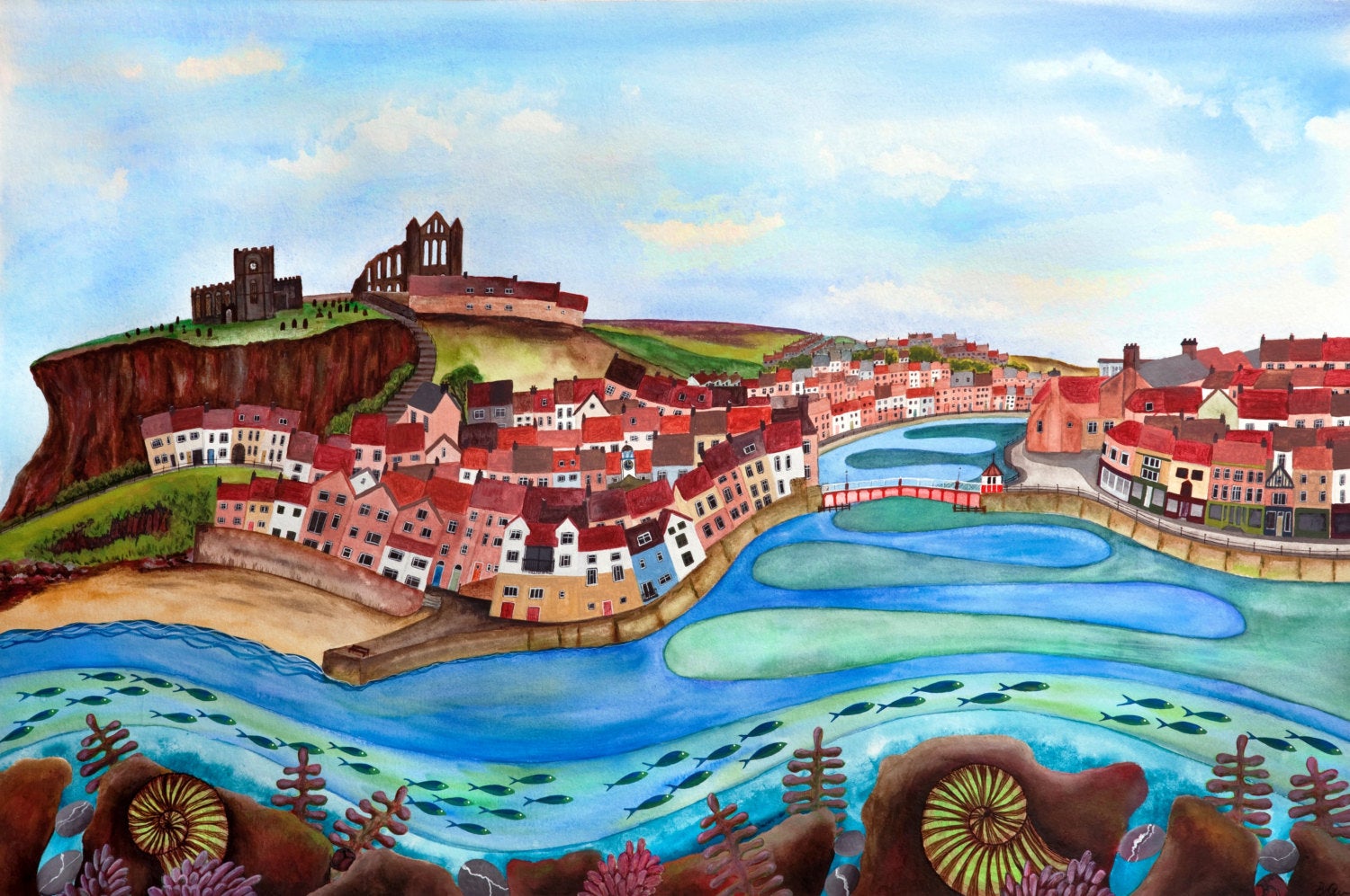 Sitting Pretty - Whitby - Limited Edition Print